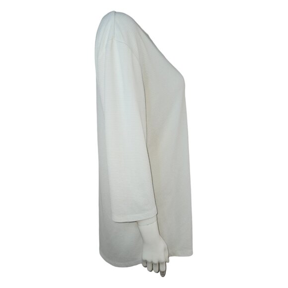 Segments Top Womens Plus Size XXL Solid White Thermal Made in Canada Base Layer - Picture 4 of 7